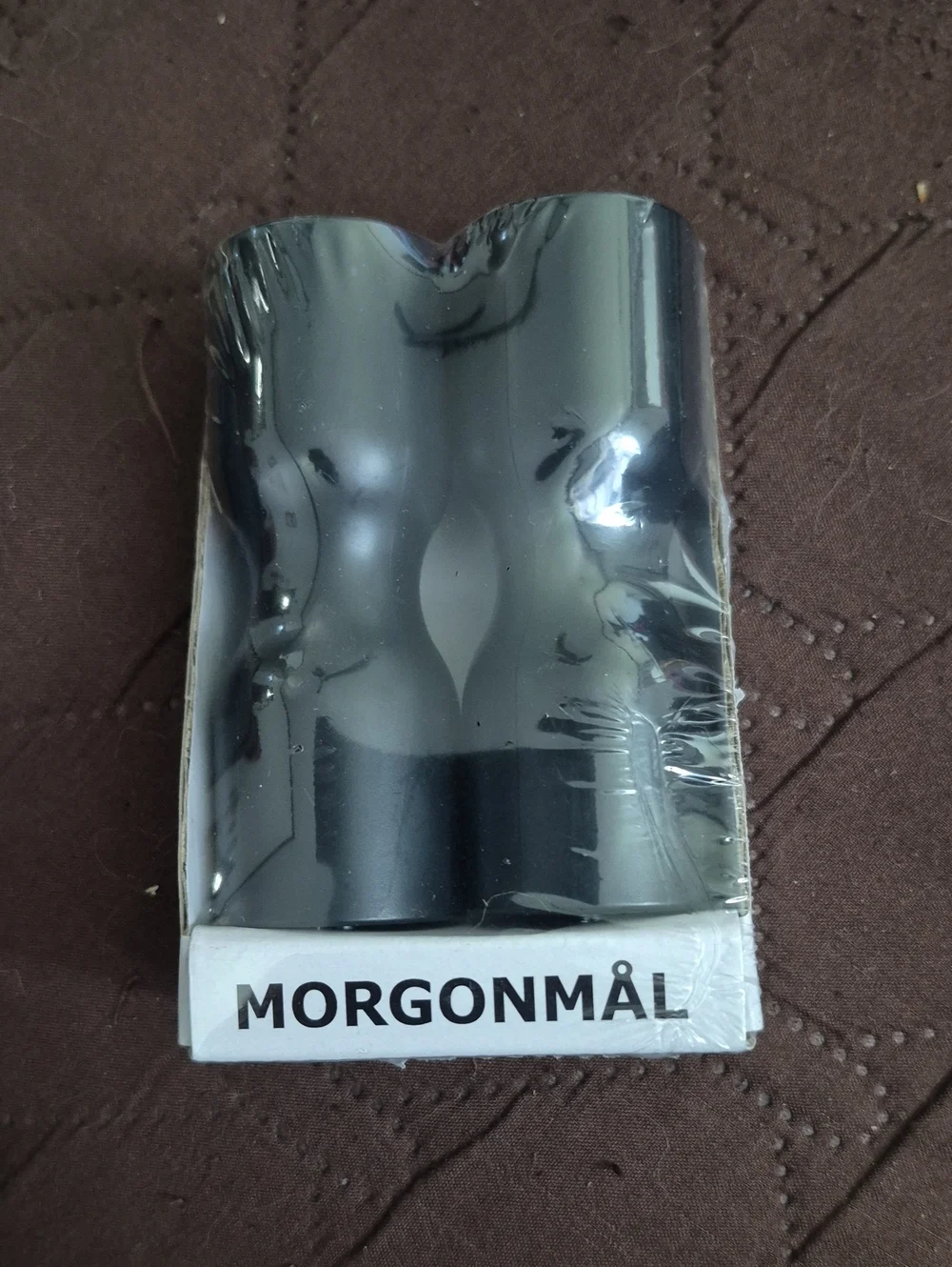 IKEA Morgonmal Classic Modern MCM Finials Curtain Rod Black 403.005.96 NEW!